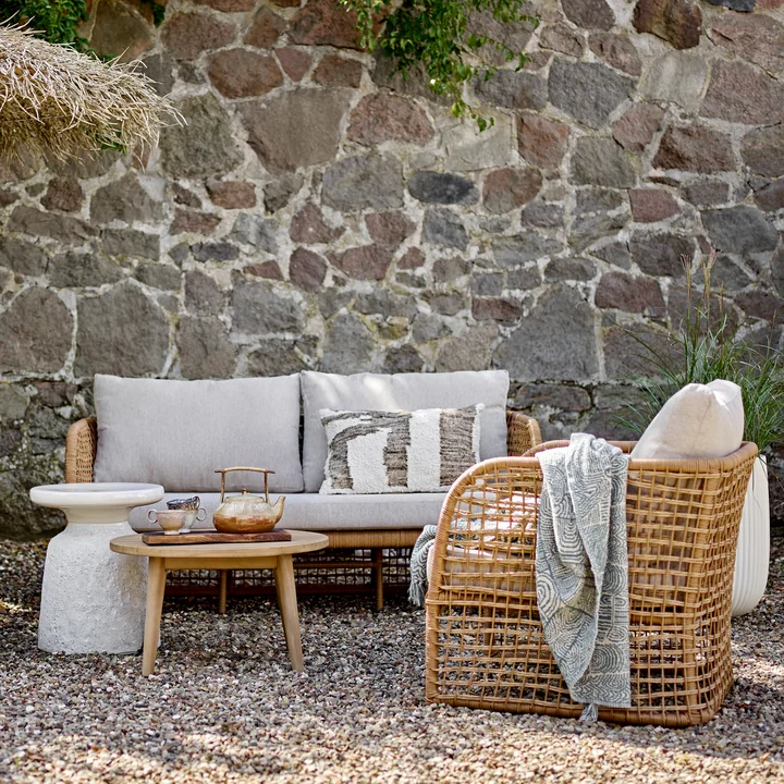 Bloomingville - Penzano Sofa und Loungestuhl, natur