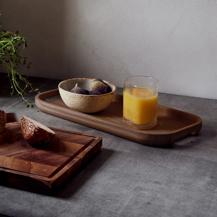 Andersen Furniture - Flection Tablett, large, 40 x 20 cm, Esche dunkel gebeizt