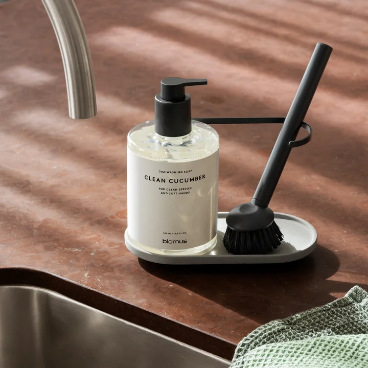 Blomus - Dhuva Spülorganizer mit Spülbürste, lily white