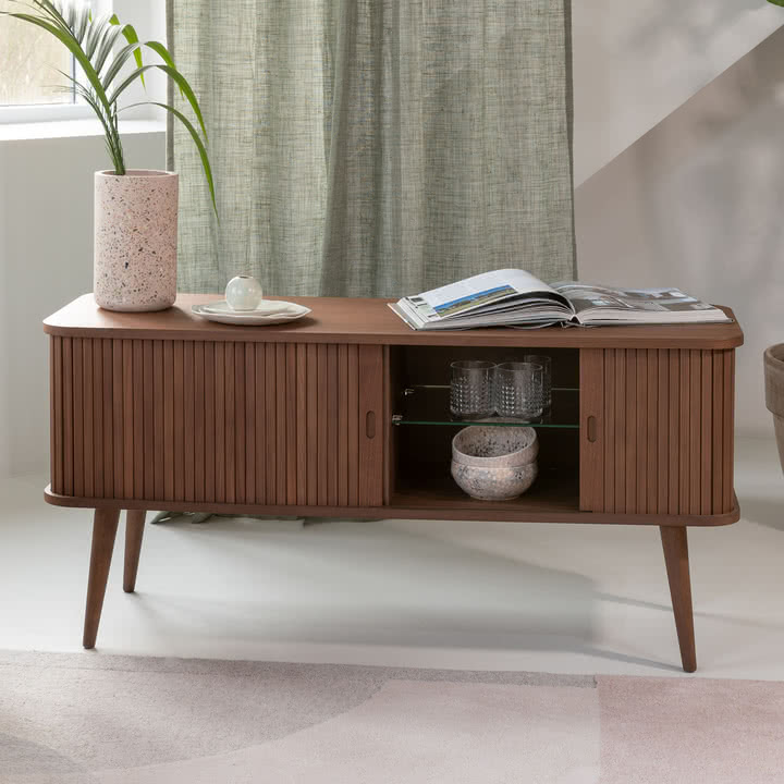 Zuiver - Barbier Sideboard mit Schiebetüren, Walnuss
