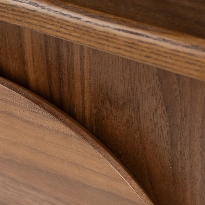 Zuiver - Groove Nachttisch, Walnuss