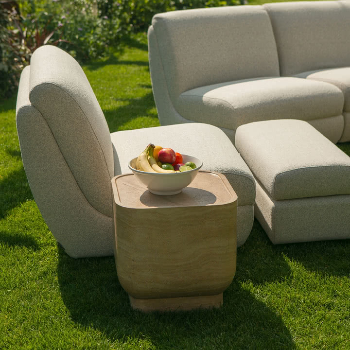 Zuiver - Mississippi Outdoor Hocker und Lounge Chair, beige