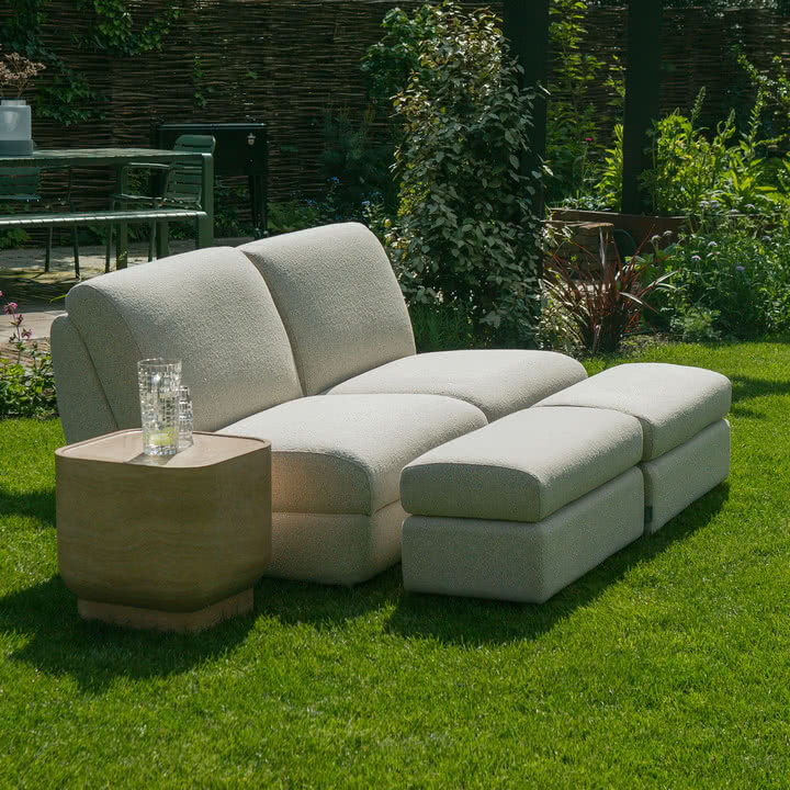 Zuiver - Mississippi Outdoor Hocker und Lounge Chair, beige