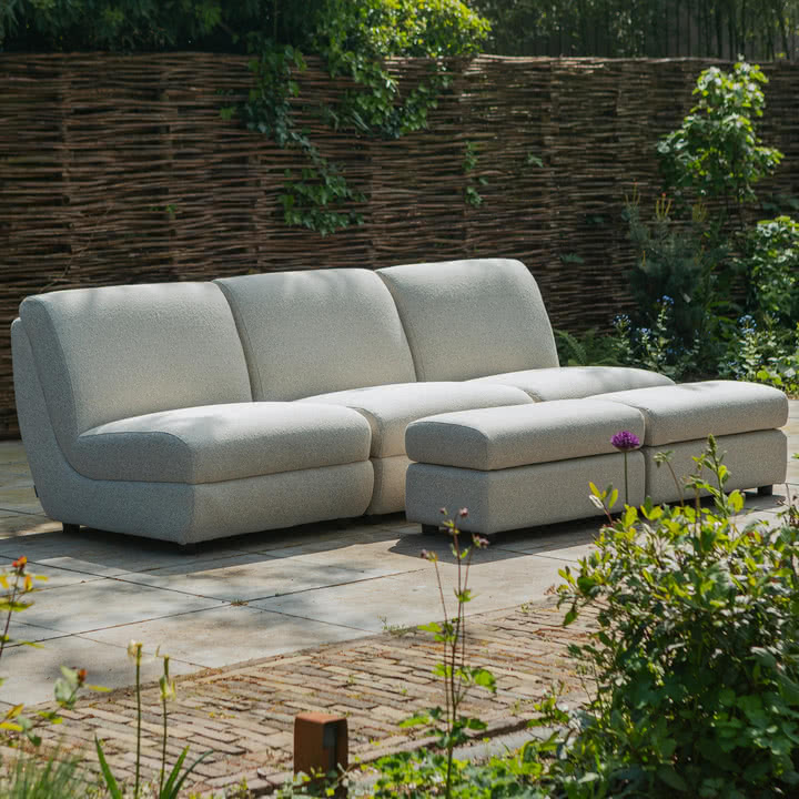 Zuiver - Mississippi Outdoor Hocker und Lounge Chair, beige