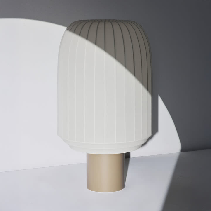 Northern - Tradition Bodenleuchte, Ø 39 cm / H 70 cm, offwhite / graubeige
