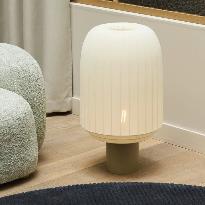 Northern - Tradition Bodenleuchte, Ø 39 cm / H 70 cm, offwhite / graubeige