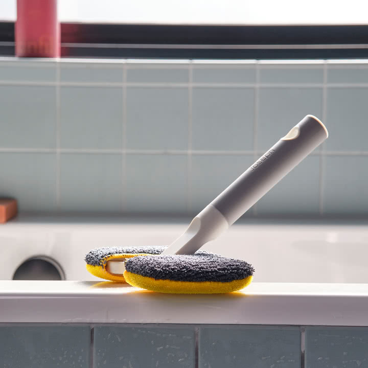 Joseph Joseph - CleanTech 2-in-1 Mikrofaser-Handwischer, light stone