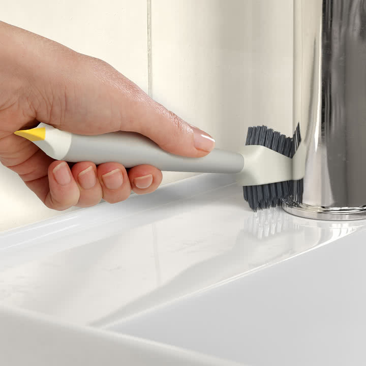 Joseph Joseph - CleanTech 3-in-1 Kleine Reinigungsbürste mit Griff, light stone