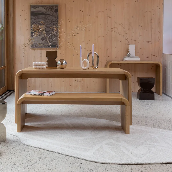 Zuiver - Brave Bank und Esstisch, Eiche natur