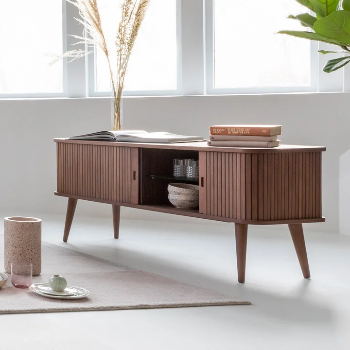 Zuiver - Barbier Sideboard mit Schiebetüren, Walnuss