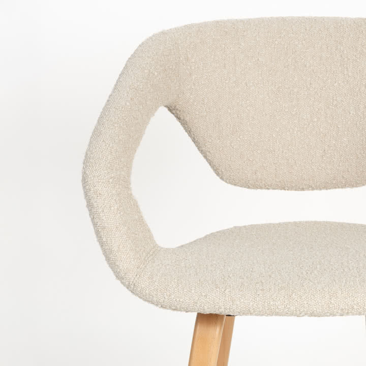 Zuiver - Flexback Stuhl, Boucle beige