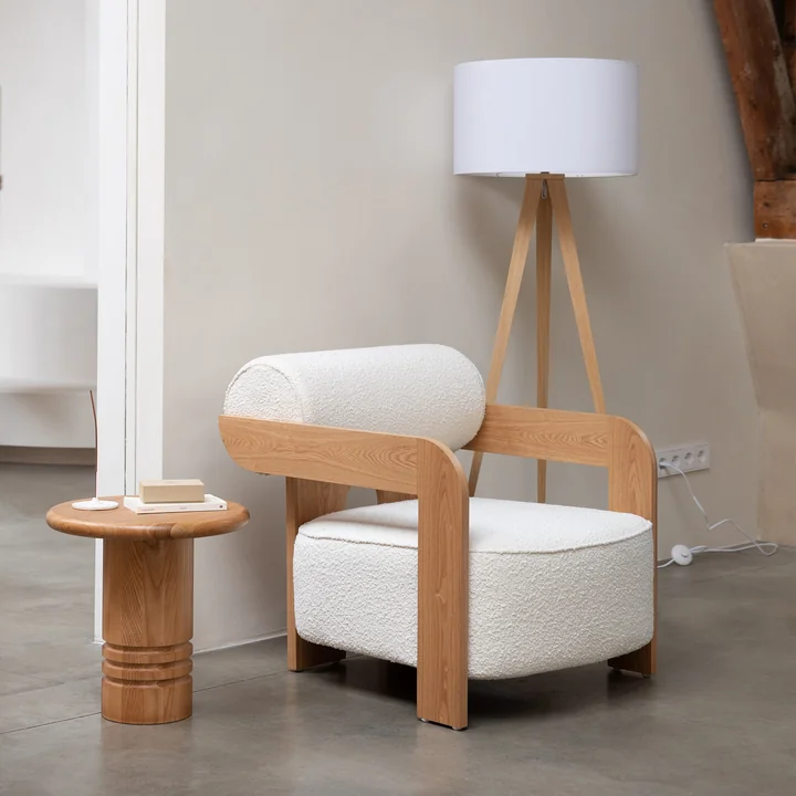 Zuiver - Tripod Wood Stehleuchte, Eiche / weiß