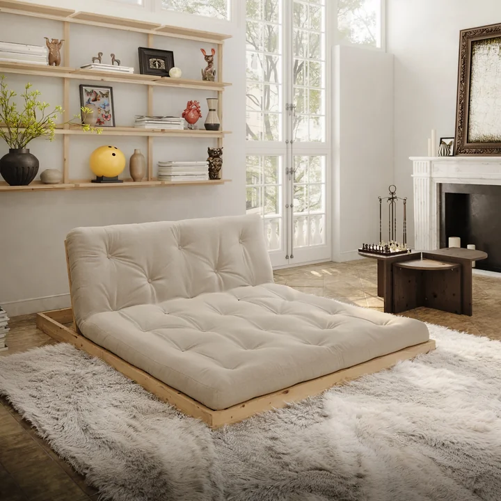 Karup - Flip Raw Tagesbett, 140 x 200 cm, Kiefer natur / beige (747)