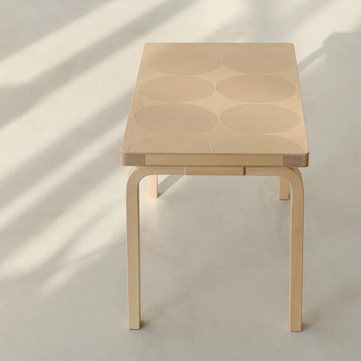 Artek - Bank 153B, kivet, Birke natur