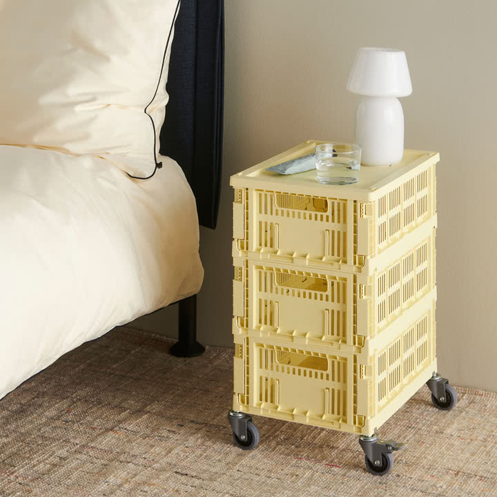 HAY - Colour Crate Korb M, 34,5 x 26,5 cm, hellgelb, recycled