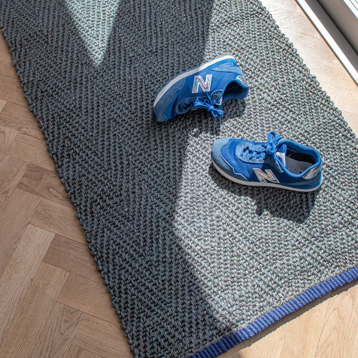 Mette Ditmer - Notes Juteteppich, 70 x 150 cm, dark olive