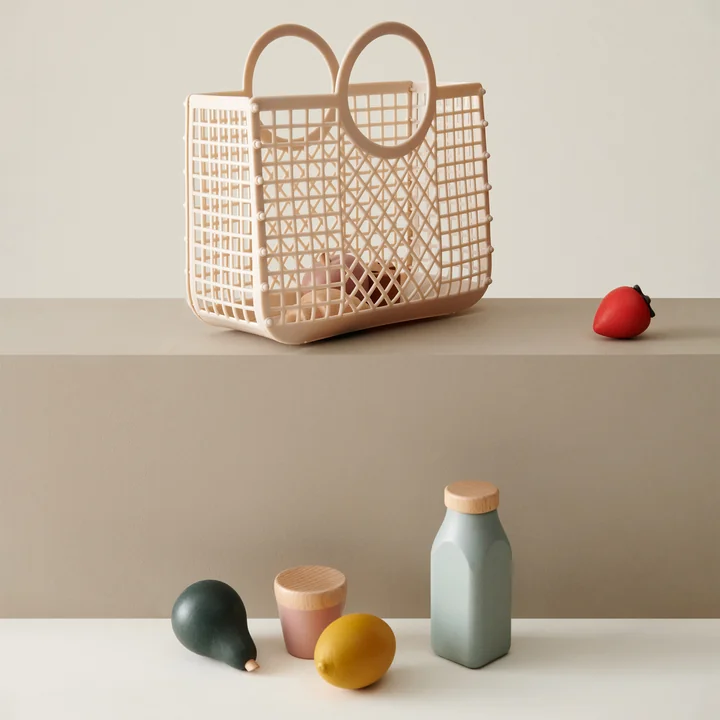 LIEWOOD - Florin Spielzeug-Set Grocery inkl. Korb, sandy multi mix