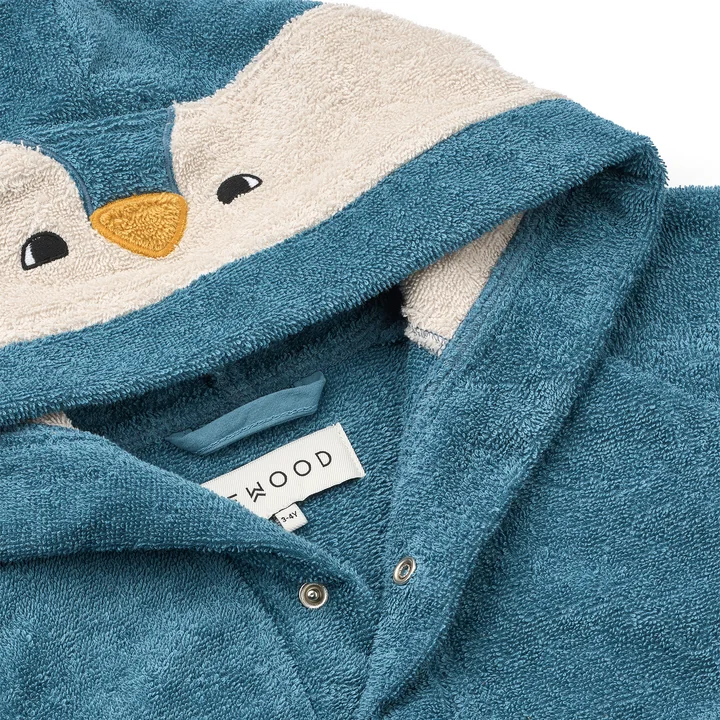 LIEWOOD - Lily Bademantel, Pinguin, 1 - 2 Jahre, oceanview mix