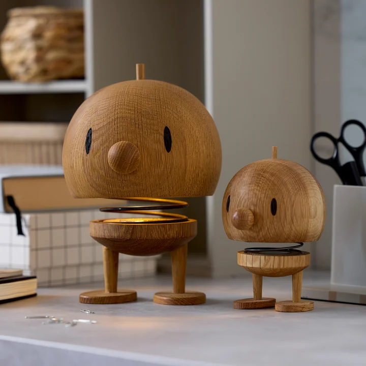 Hoptimist - LED Akkuleuchte, Large, Eiche