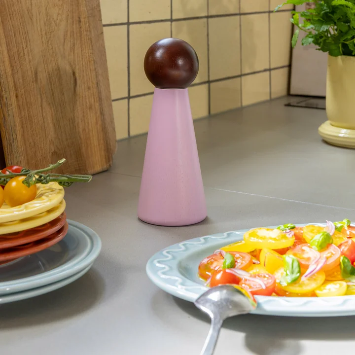 &klevering - Halma Salz- und Pfeffermühle, groß, pink / mehrfarbig