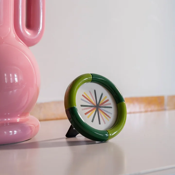 &klevering - Rift Bilderrahmen, Ø 9,5 cm, grün