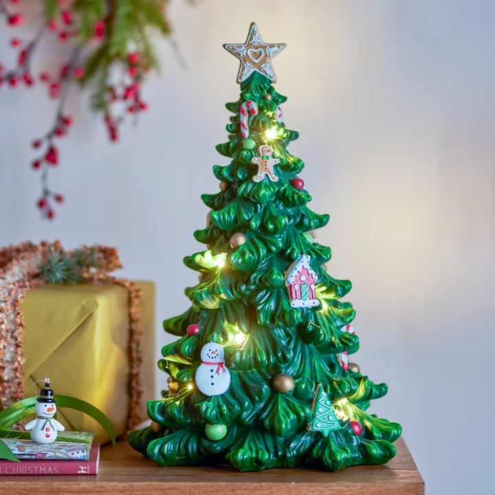 Bloomingville - Eddy Deko-Tannenbaum mit Licht, grün
