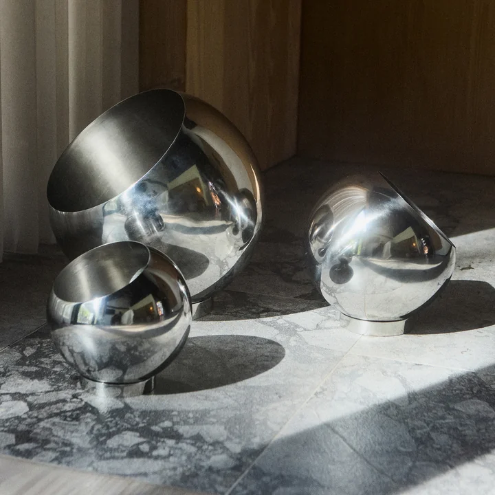 AYTM - Globe Blumentopf, silber