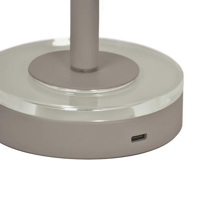 AYTM - Luceo Portable LED Akkuleuchte, Ø 9,9 x H 24 cm, taupe