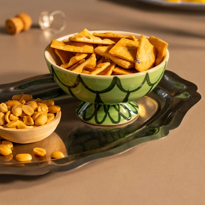 &klevering - Sirène Bowl, Ø 12,5 cm, grün (2er-Set)