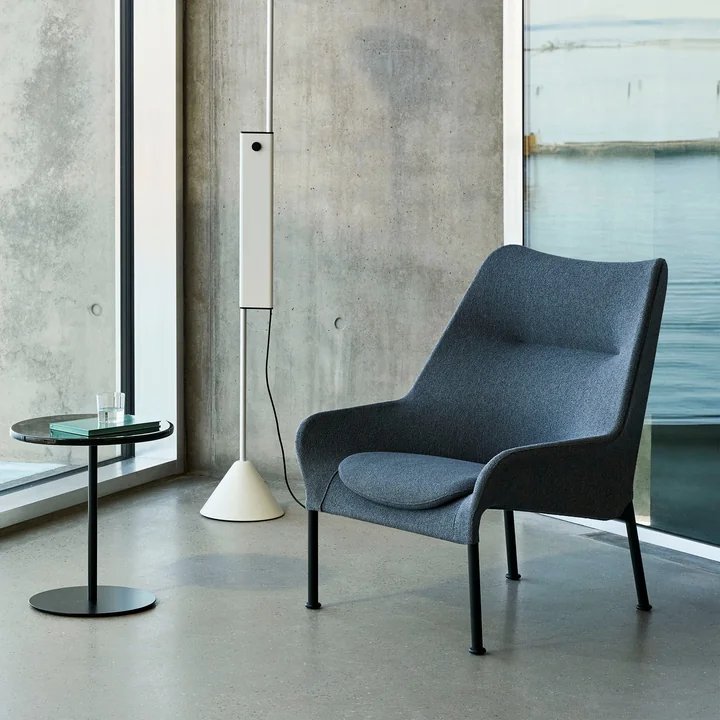 HAY - O2 Loungesessel, schwarz / grau (Lift) 