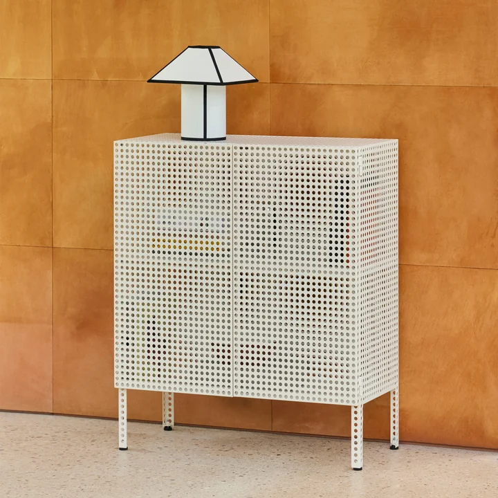 HAY - Perforated Cabinet M, eggshell