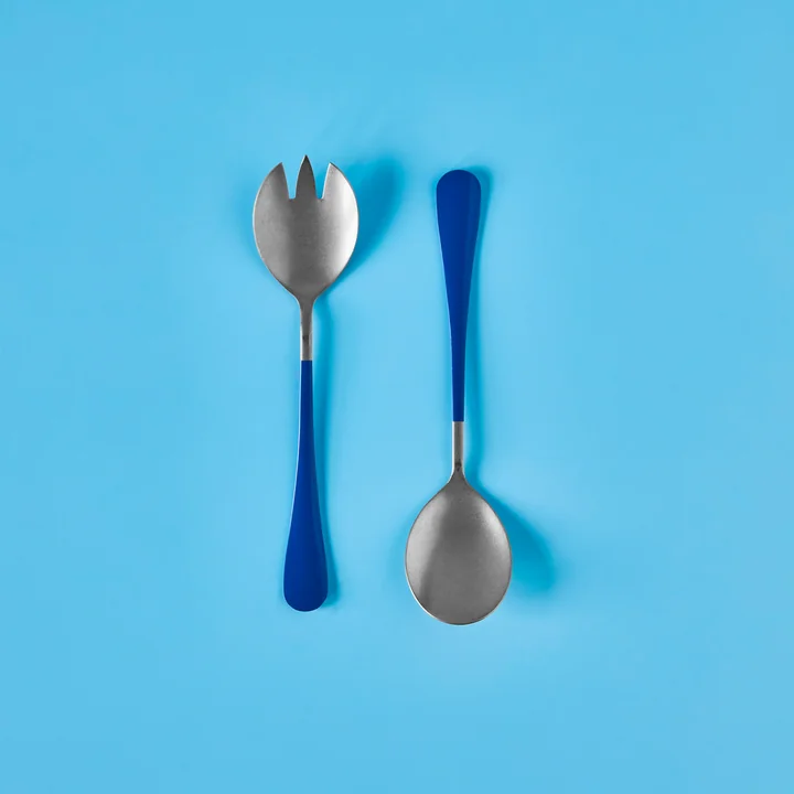 Nicolas Vahé - Serv Salatbesteck, blau (2-tlg.)