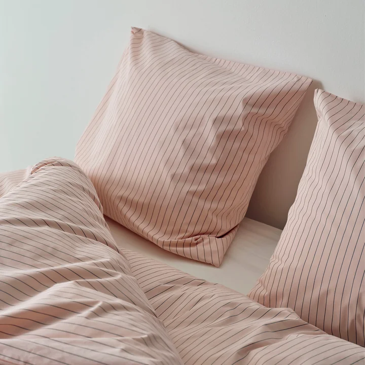 HAY - Fineline Kopfkissenbezug, 80 x 80 cm, soft pink