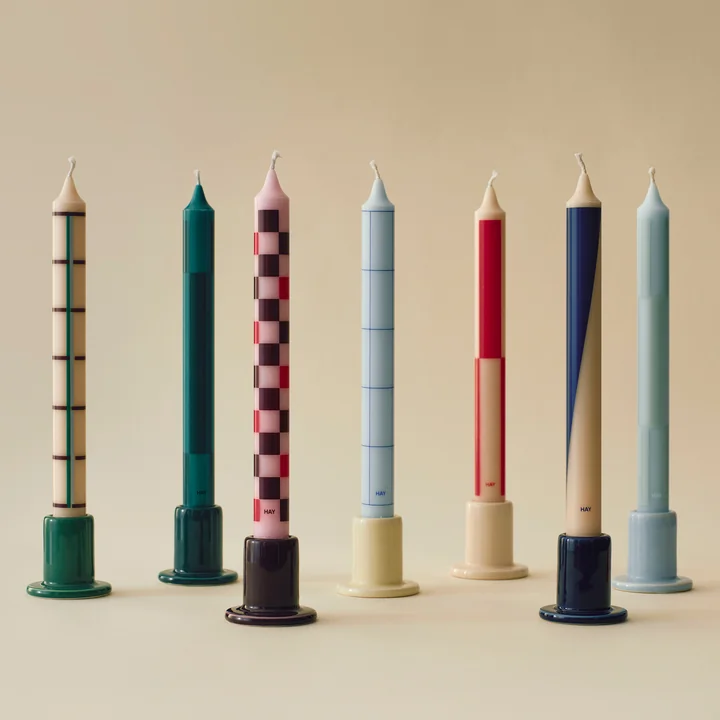 HAY - Pattern Stabkerzen, H 24 cm