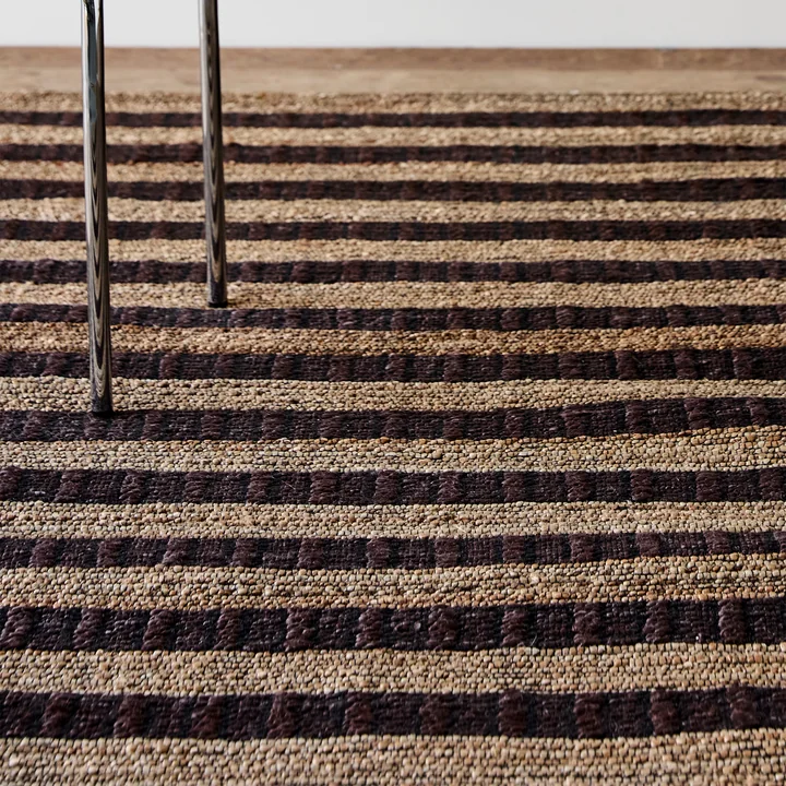 House Doctor - Block Teppich, 160 x 230 cm, Natur / braun