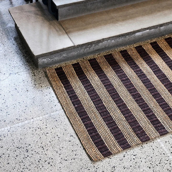 House Doctor - Block Teppich, 85 x 130 cm, Natur / braun