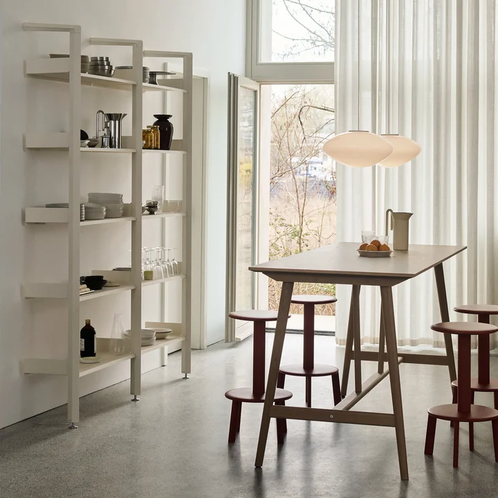&Tradition - Rombe Konfiguration A IF1 & IF4 Regal, alabaster / Regalböden alabaster