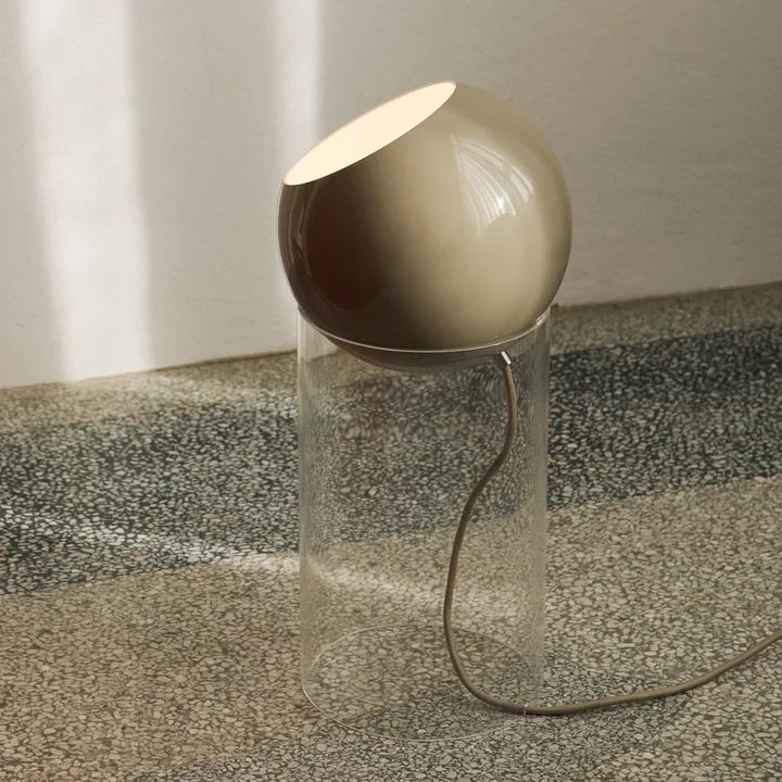 &Tradition - Topan VP14 Bodenleuchte, H 46,5 cm, klar / graubeige