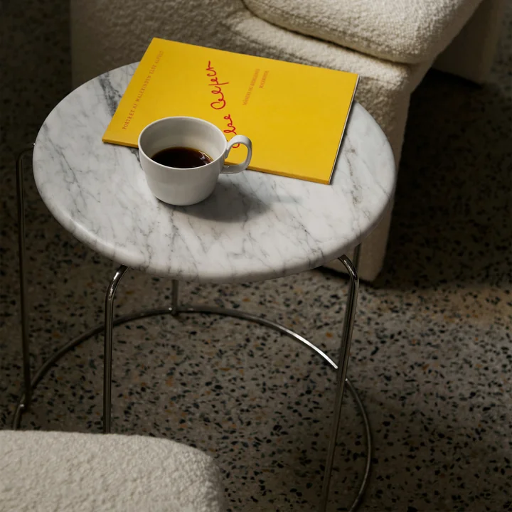 &Tradition - Wire VP11 Tischplatte, Ø 38 cm, Marmor (Bianco Carrara)