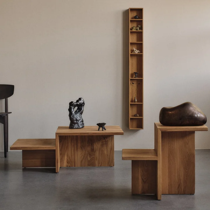 Ferm Living - Distinct Couchtisch und Beistelltisch, Eiche geölt