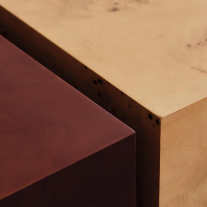 Ferm Living - Burl Coffee Table, dunkel gebeizt und natur