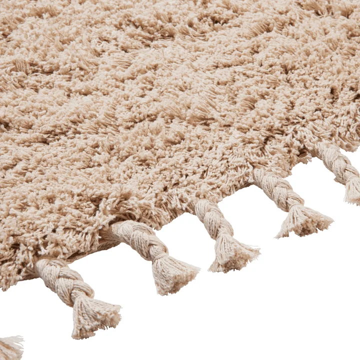 Ferm Living - Amass Hochflor Teppich, off-white