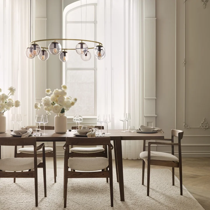 Bolia - Orb Kronleuchter Ø 105 cm, Messing antik matt / rauchgrau