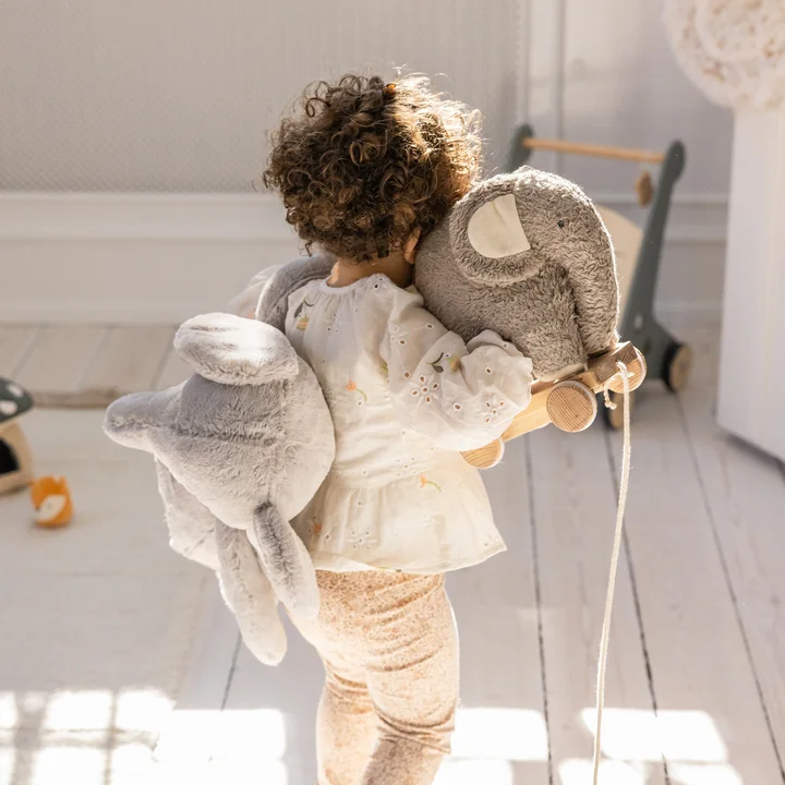 Sebra - Stoff-Nachziehtier Fanto der Elefant, grau