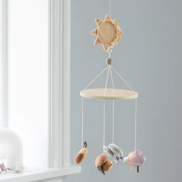 Sebra - Musik & Spiegel-Mobile Woodland, mehrfarbig