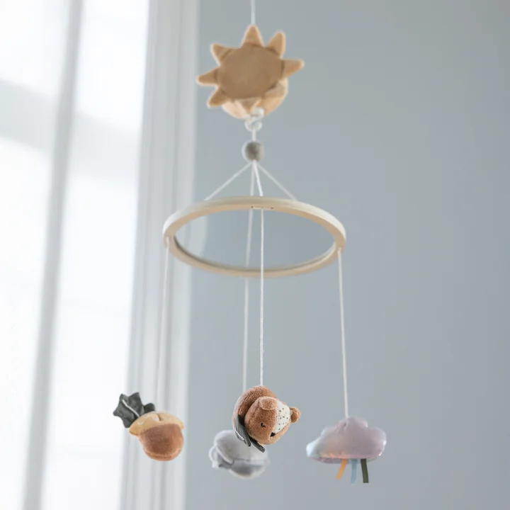 Sebra - Musik & Spiegel-Mobile Woodland, mehrfarbig