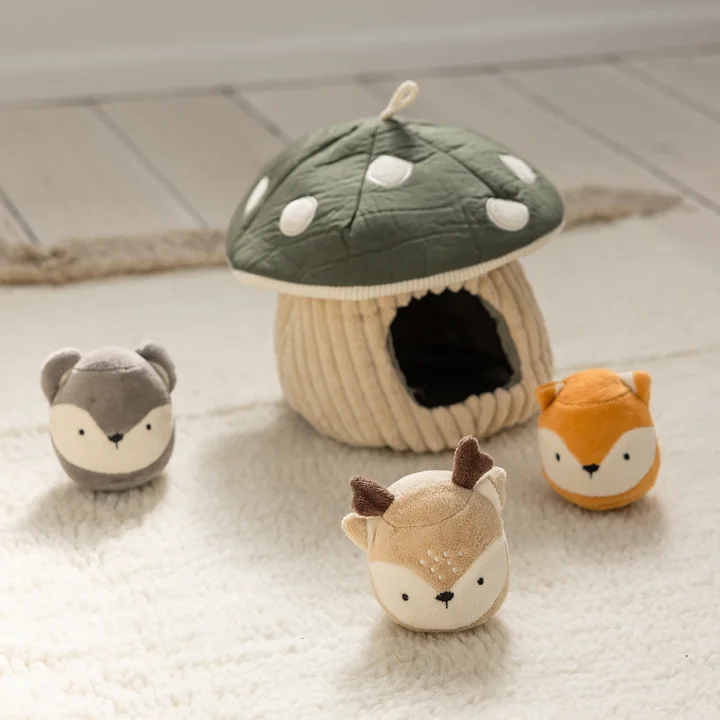 Sebra - Aktivitätsspielzeug Versteckspiel, Pilz, mehrfarbig