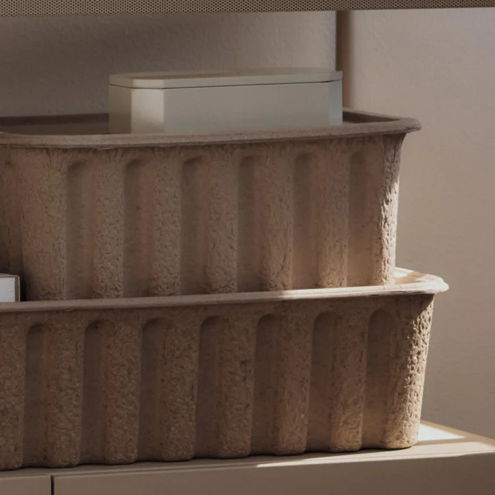 Ferm Living - Paper Pulp Aufbewahrungsbox, braun 