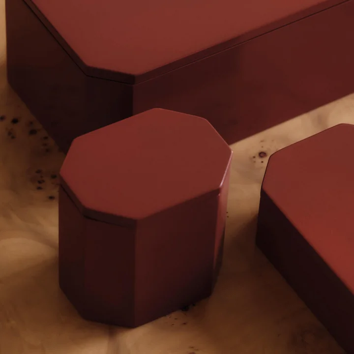 Ferm Living - Nova Aufbewahrungsbox, 10 x 7,5 cm, picante red