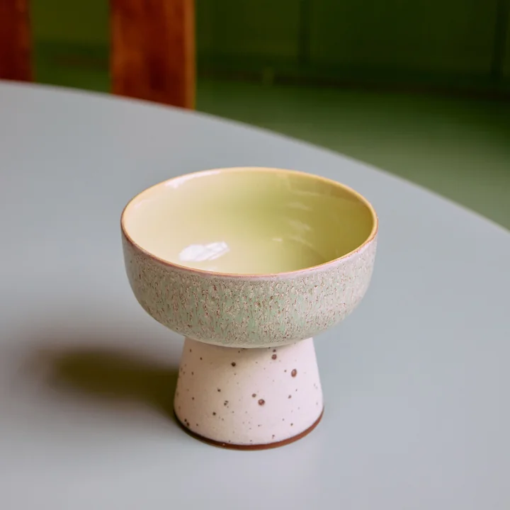 HKliving - 70's Tapas-Schale mit Fuß, Ø 12,5 cm, slush